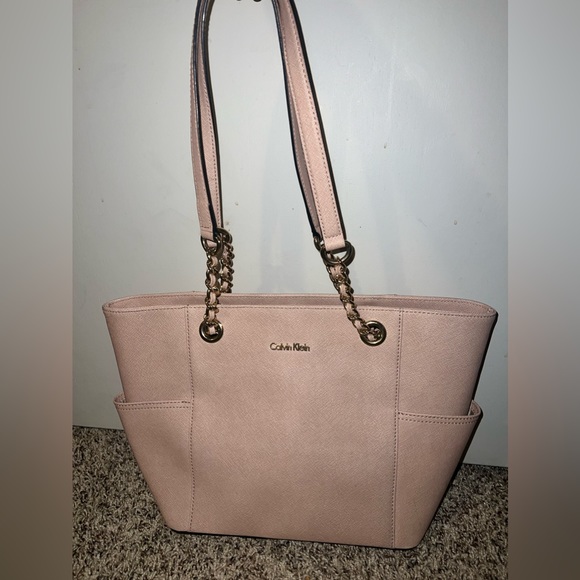 Light Pink Calvin Klein Tote Bag Purse - Picture 1 of 9